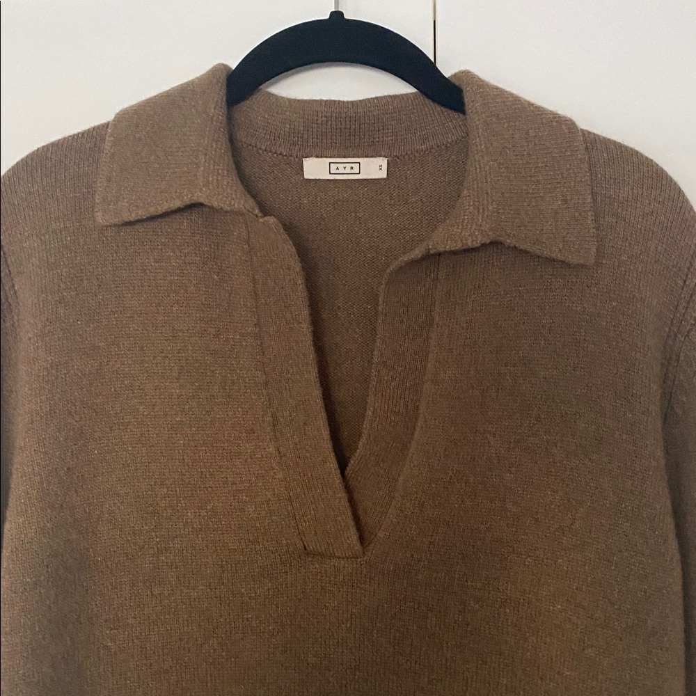 AYR Cashmere Polo Sweater - Picture 3 of 5